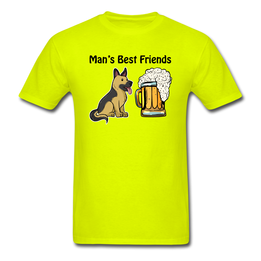 Best Friends - Dogs And Beer - Unisex Classic T-Shirt - safety green