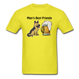 Best Friends - Dogs And Beer - Unisex Classic T-Shirt - yellow