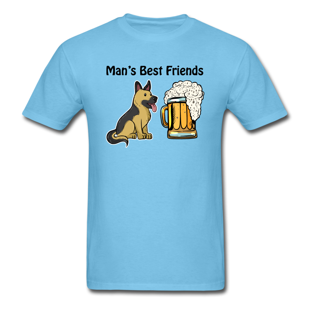 Best Friends - Dogs And Beer - Unisex Classic T-Shirt - aquatic blue