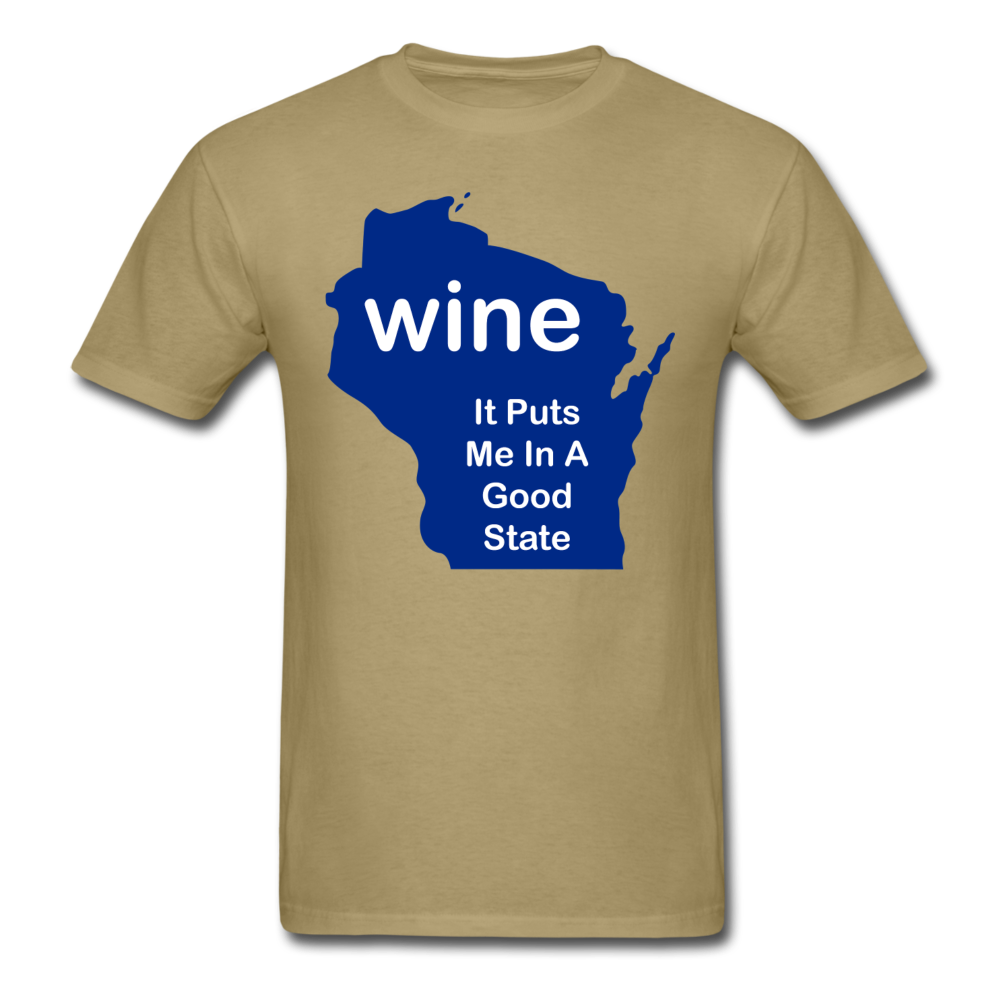 Wine - Wisconsin Good State - Unisex Classic T-Shirt - khaki