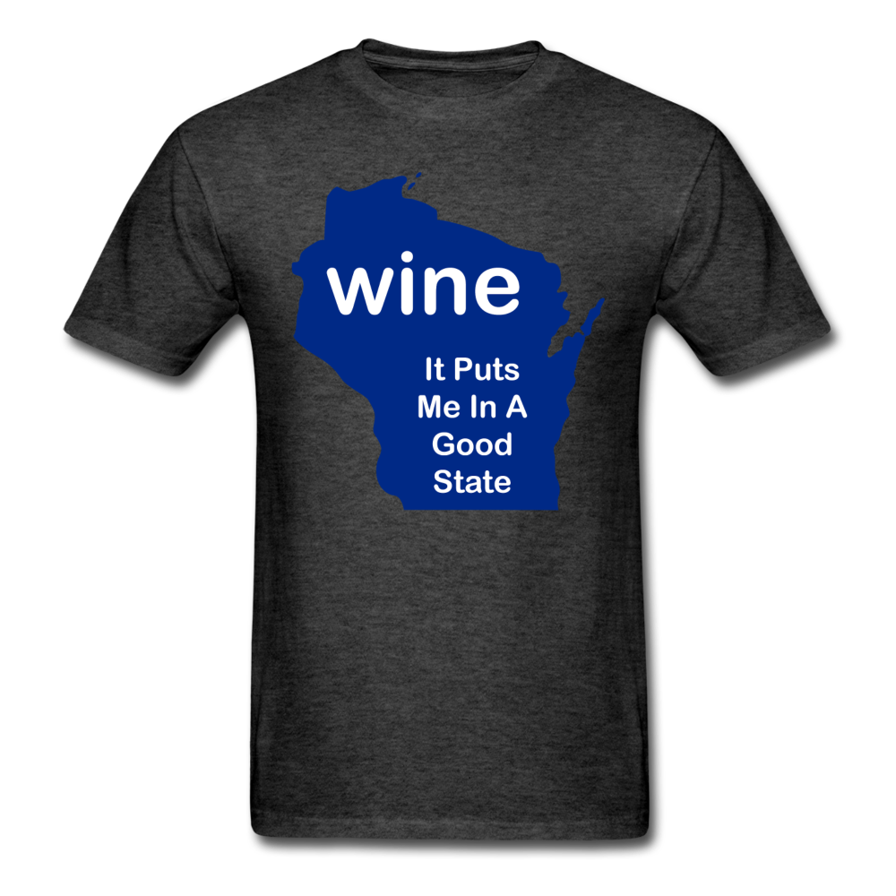 Wine - Wisconsin Good State - Unisex Classic T-Shirt - heather black