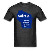 Wine - Wisconsin Good State - Unisex Classic T-Shirt - heather black