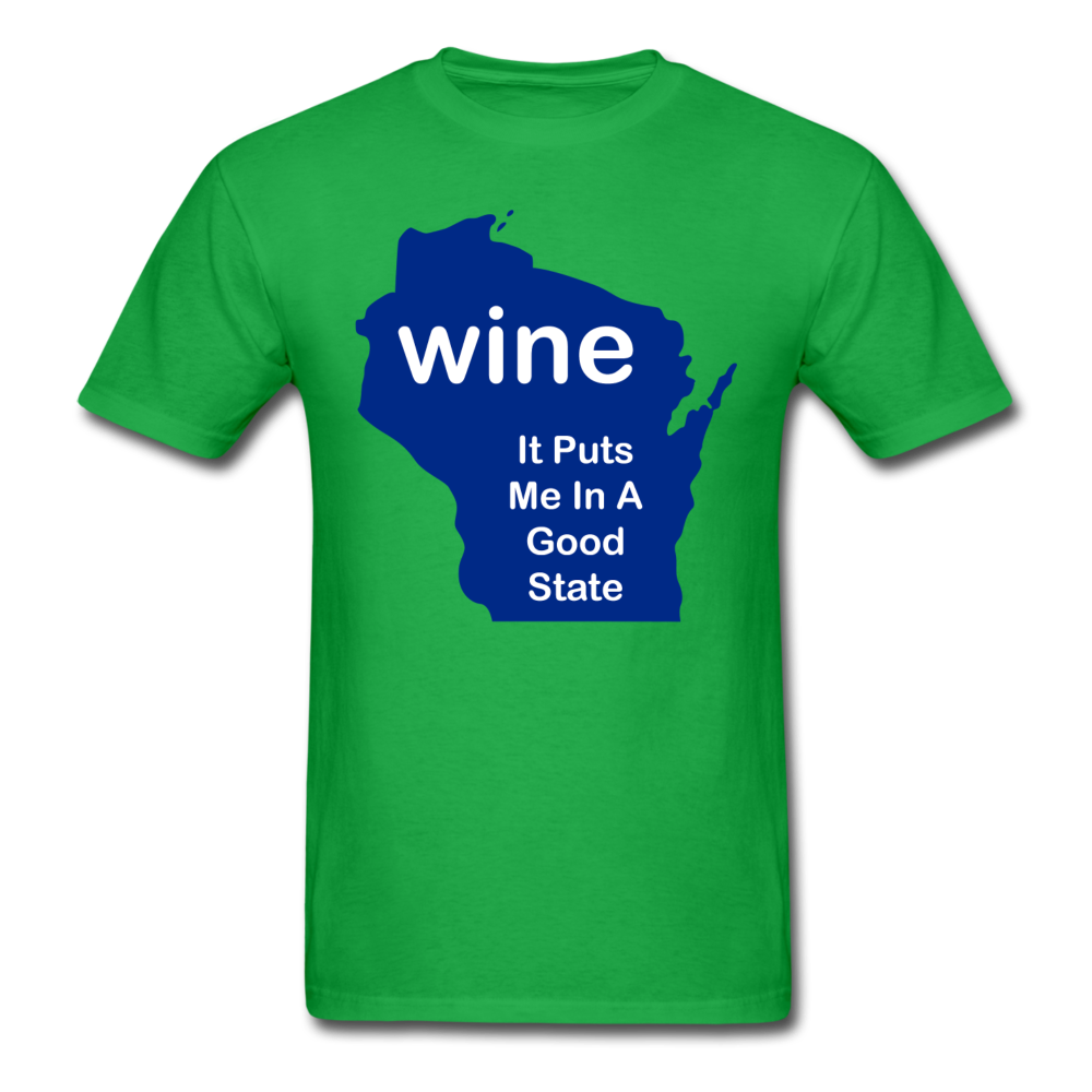 Wine - Wisconsin Good State - Unisex Classic T-Shirt - bright green