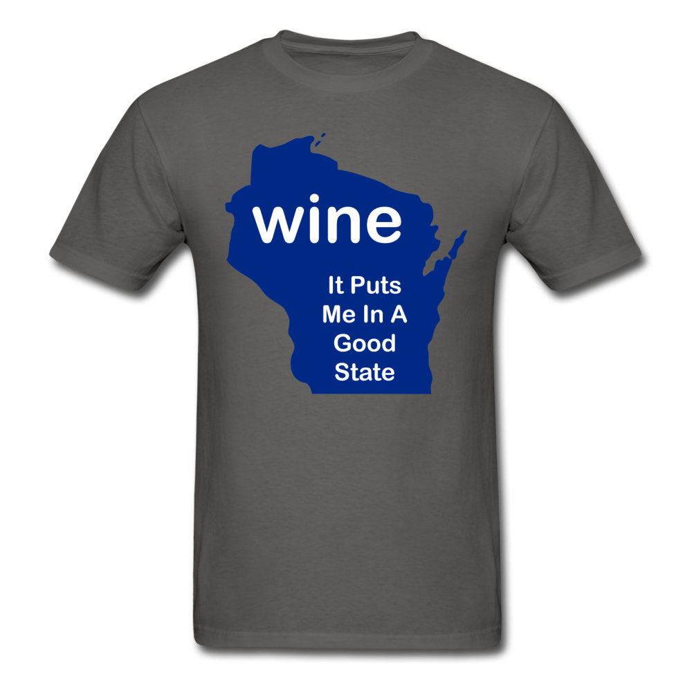 Wine - Wisconsin Good State - Unisex Classic T-Shirt - charcoal