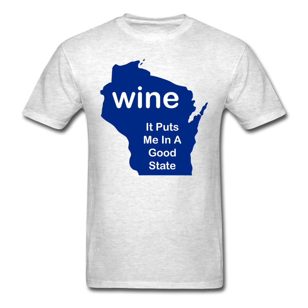 Wine - Wisconsin Good State - Unisex Classic T-Shirt - light heather gray