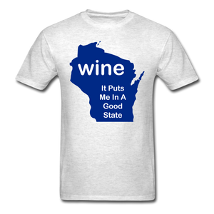 Wine - Wisconsin Good State - Unisex Classic T-Shirt - light heather gray