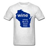 Wine - Wisconsin Good State - Unisex Classic T-Shirt - light heather gray