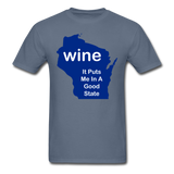 Wine - Wisconsin Good State - Unisex Classic T-Shirt - denim