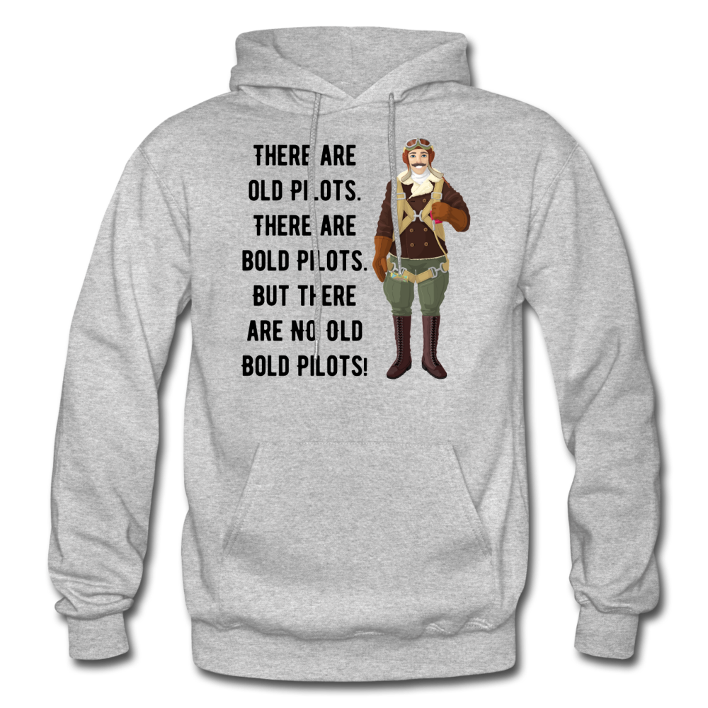 Old - Bold - Pilots - Gildan Heavy Blend Adult Hoodie - heather gray