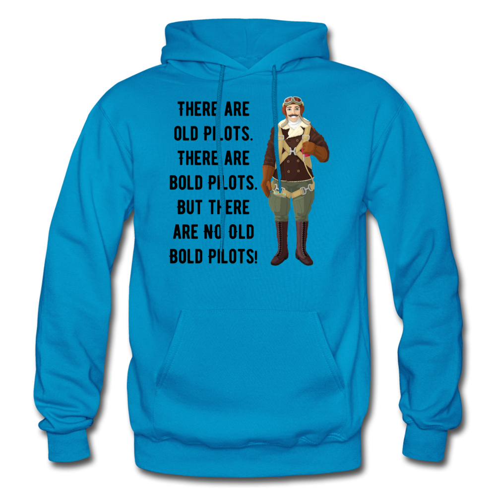 Old - Bold - Pilots - Gildan Heavy Blend Adult Hoodie - turquoise