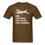 Dad - Man - Pilot - Legend - White - Unisex Classic T-Shirt - brown