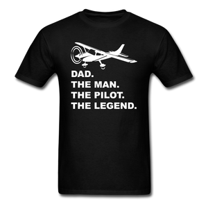 Dad - Man - Pilot - Legend - White - Unisex Classic T-Shirt - black
