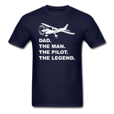 Dad - Man - Pilot - Legend - White - Unisex Classic T-Shirt - navy