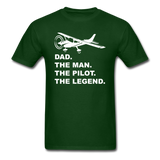 Dad - Man - Pilot - Legend - White - Unisex Classic T-Shirt - forest green