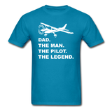 Dad - Man - Pilot - Legend - White - Unisex Classic T-Shirt - turquoise