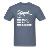 Dad - Man - Pilot - Legend - White - Unisex Classic T-Shirt - denim