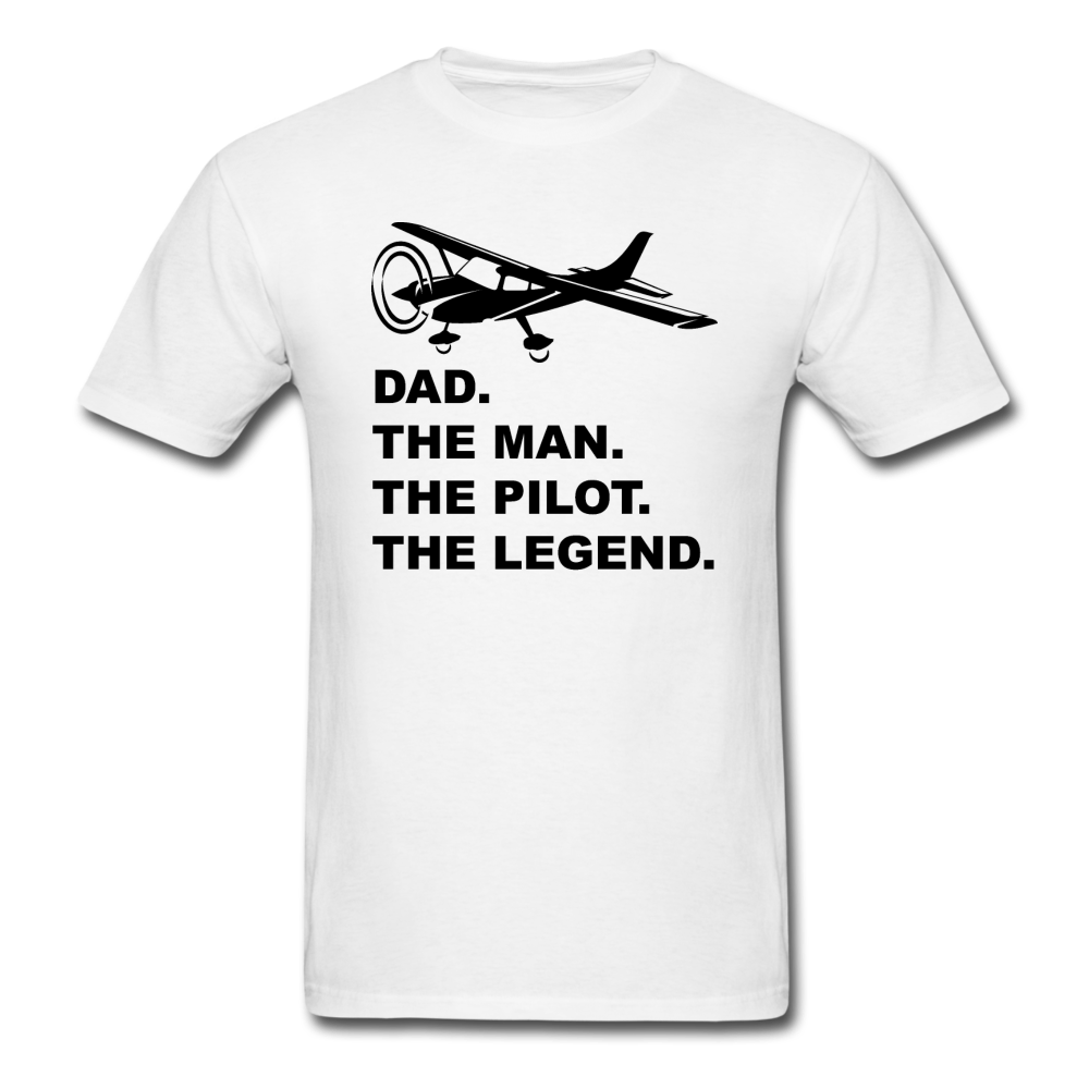 Dad - Man - Pilot - Legend - Black - Unisex Classic T-Shirt - white