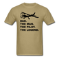 Dad - Man - Pilot - Legend - Black - Unisex Classic T-Shirt - khaki