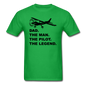 Dad - Man - Pilot - Legend - Black - Unisex Classic T-Shirt - bright green