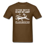 Sky Is Not My Limit - Airplane - White - Unisex Classic T-Shirt - brown