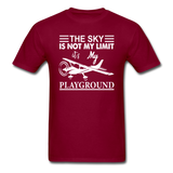 Sky Is Not My Limit - Airplane - White - Unisex Classic T-Shirt - burgundy