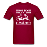 Sky Is Not My Limit - Airplane - White - Unisex Classic T-Shirt - dark red
