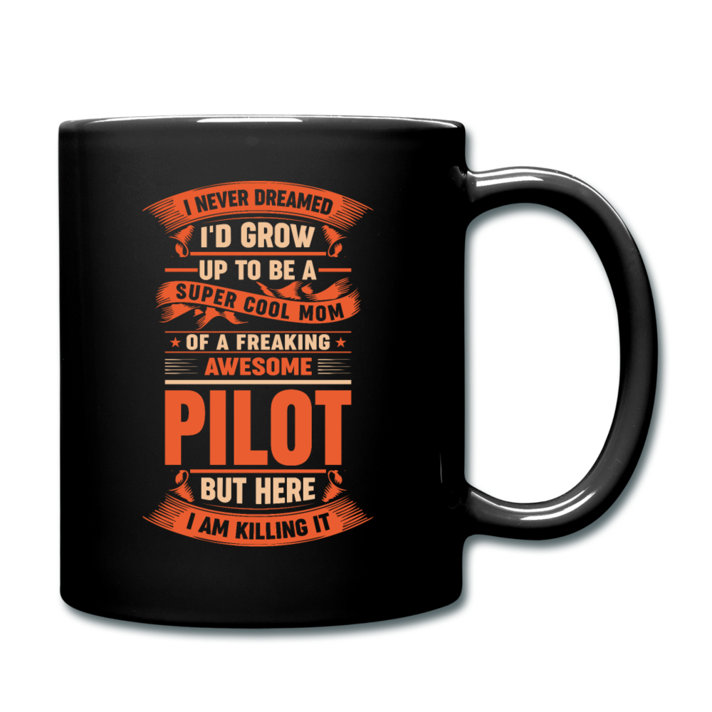 Super Cool Mom - Pilot - Full Color Mug - black