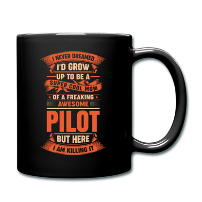 Super Cool Mom - Pilot - Full Color Mug - black