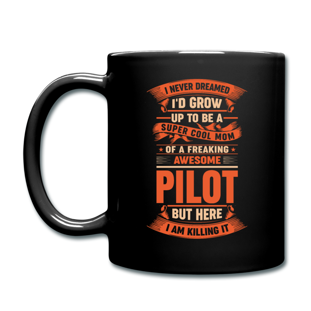 Super Cool Mom - Pilot - Full Color Mug - black