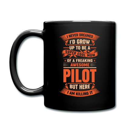 Super Cool Mom - Pilot - Full Color Mug - black