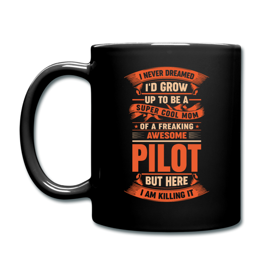 Super Cool Mom - Pilot - Full Color Mug - black