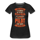 Super Cool Mom - Pilot - Women’s Premium T-Shirt - charcoal gray