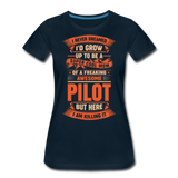 Super Cool Mom - Pilot - Women’s Premium T-Shirt - deep navy