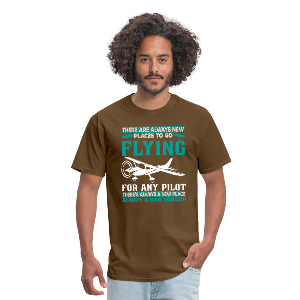 There Are Always New Places - Flying - Unisex Classic T-Shirt - brown