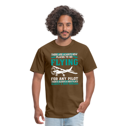 There Are Always New Places - Flying - Unisex Classic T-Shirt - brown