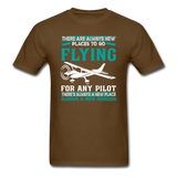 There Are Always New Places - Flying - Unisex Classic T-Shirt - brown