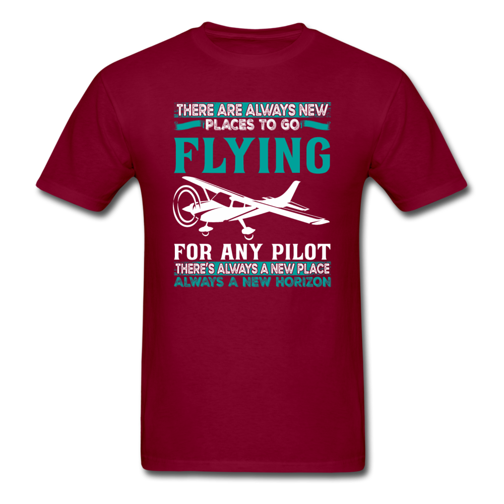 There Are Always New Places - Flying - Unisex Classic T-Shirt - burgundy