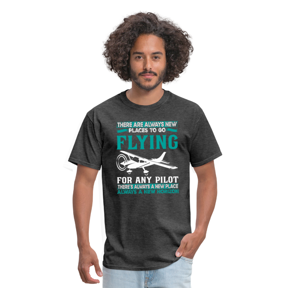 There Are Always New Places - Flying - Unisex Classic T-Shirt - heather black