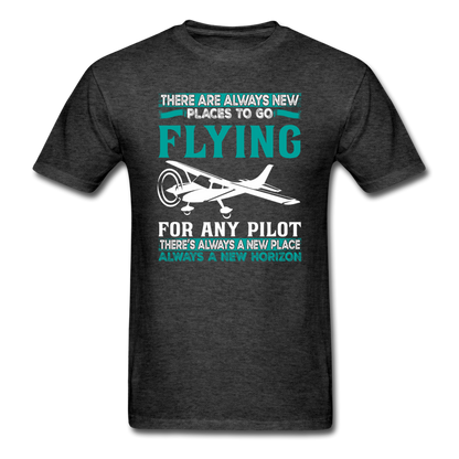 There Are Always New Places - Flying - Unisex Classic T-Shirt - heather black