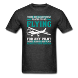 There Are Always New Places - Flying - Unisex Classic T-Shirt - heather black