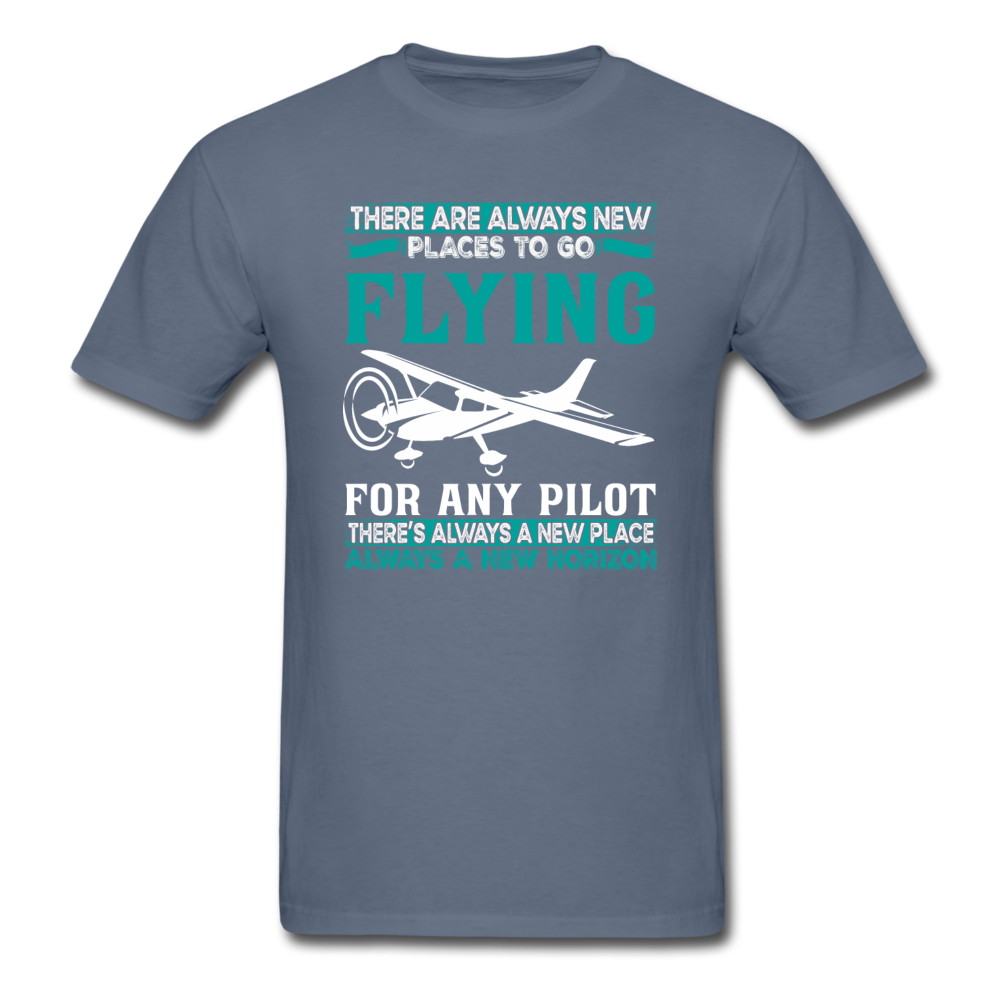 There Are Always New Places - Flying - Unisex Classic T-Shirt - denim