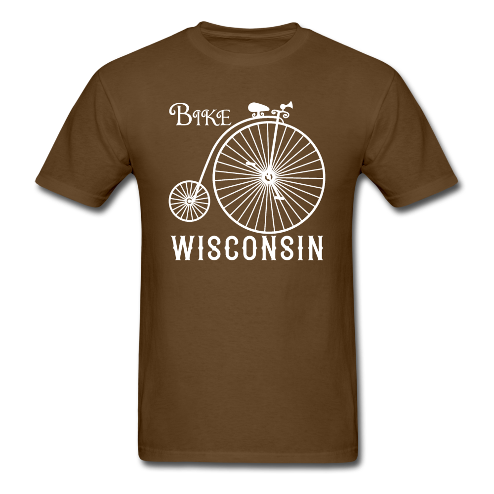 Bike Wisconsin - Vintage - White - Unisex Classic T-Shirt - brown