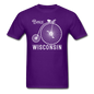 Bike Wisconsin - Vintage - White - Unisex Classic T-Shirt - purple