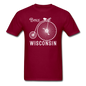 Bike Wisconsin - Vintage - White - Unisex Classic T-Shirt - burgundy