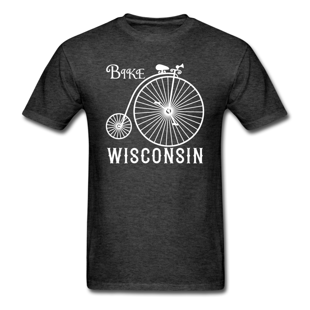 Bike Wisconsin - Vintage - White - Unisex Classic T-Shirt - heather black