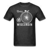 Bike Wisconsin - Vintage - White - Unisex Classic T-Shirt - heather black