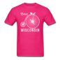 Bike Wisconsin - Vintage - White - Unisex Classic T-Shirt - fuchsia