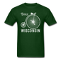 Bike Wisconsin - Vintage - White - Unisex Classic T-Shirt - forest green