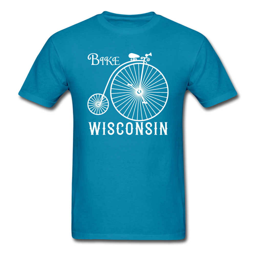 Bike Wisconsin - Vintage - White - Unisex Classic T-Shirt - turquoise