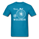 Bike Wisconsin - Vintage - White - Unisex Classic T-Shirt - turquoise